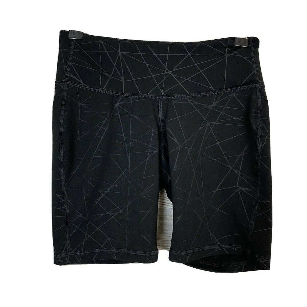 Old Navy Black Biker Shorts with Geometiric Line